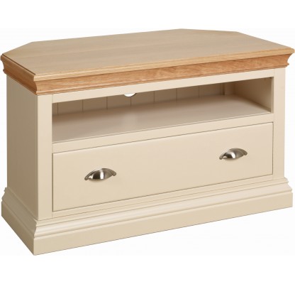 Lundy Painted Ivory Corner TV Unit